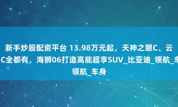 新手炒股配资平台 13.98万元起，天神之眼C、云辇-C全都有，海狮06打造高能超享SUV_比亚迪_领航_车身